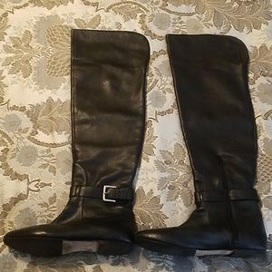 Over the knee genuine leather boots